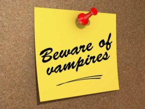 beware of business vampires sticky note image