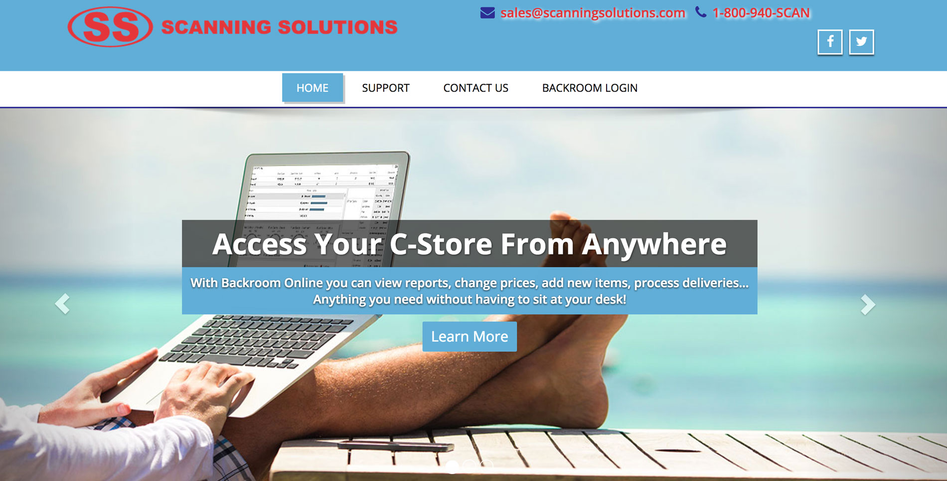 Scanning Solutions Website image