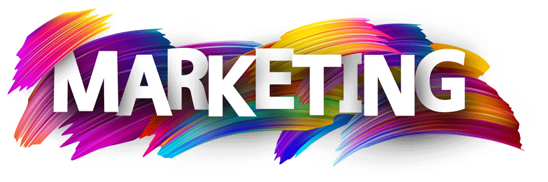 Online Marketing-sign-with-colorful-brush-strokes